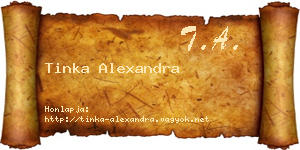 Tinka Alexandra névjegykártya